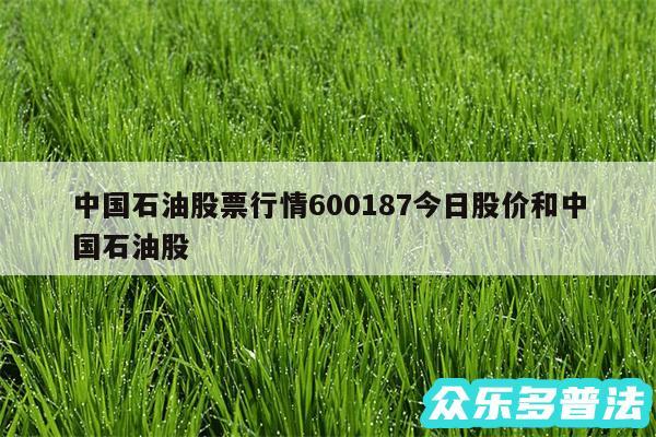 中国石油股票行情600187今日股价和中国石油股