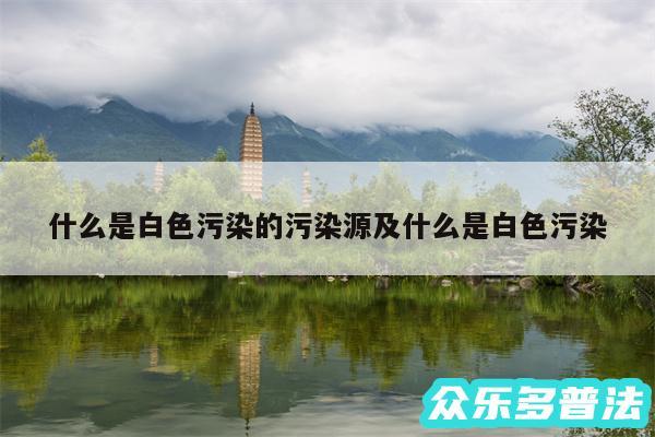 什么是白色污染的污染源及什么是白色污染
