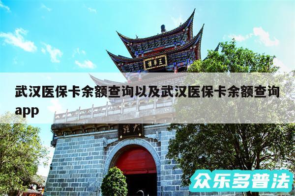 武汉医保卡余额查询以及武汉医保卡余额查询app