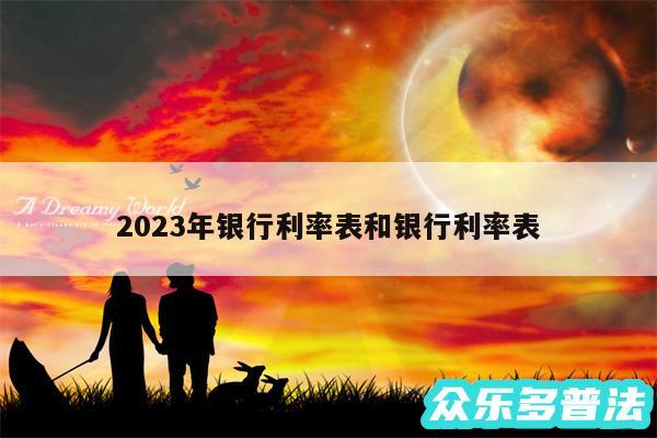 2024年银行利率表和银行利率表