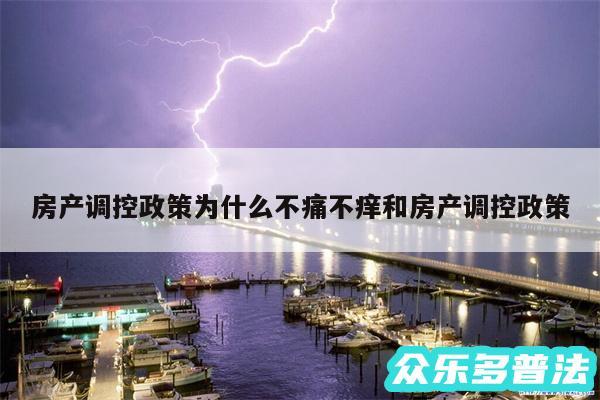 房产调控政策为什么不痛不痒和房产调控政策