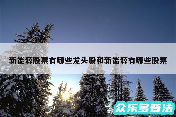 新能源股票有哪些龙头股和新能源有哪些股票