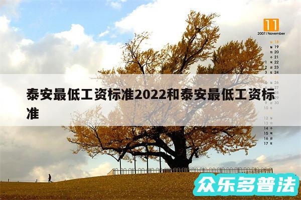 泰安最低工资标准2024和泰安最低工资标准