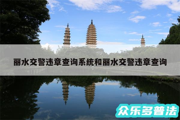 丽水交警违章查询系统和丽水交警违章查询