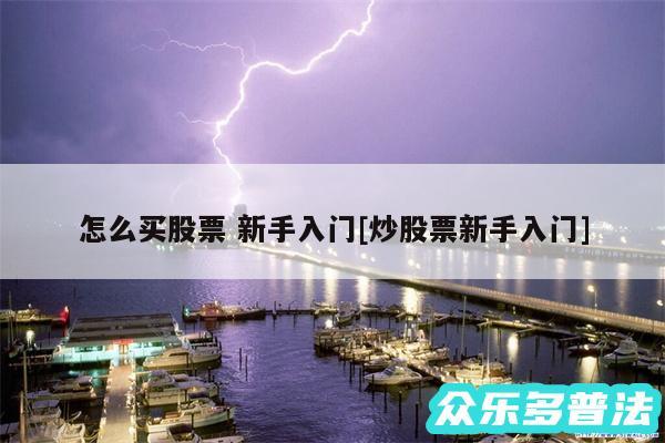 怎么买股票 新手入门及炒股票新手入门