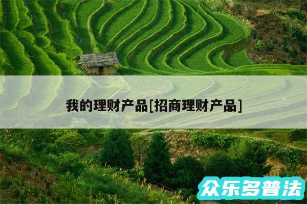 我的理财产品及招商理财产品