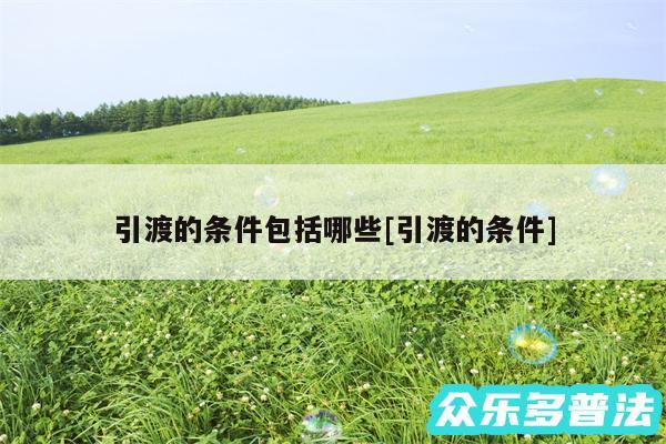 引渡的条件包括哪些及引渡的条件
