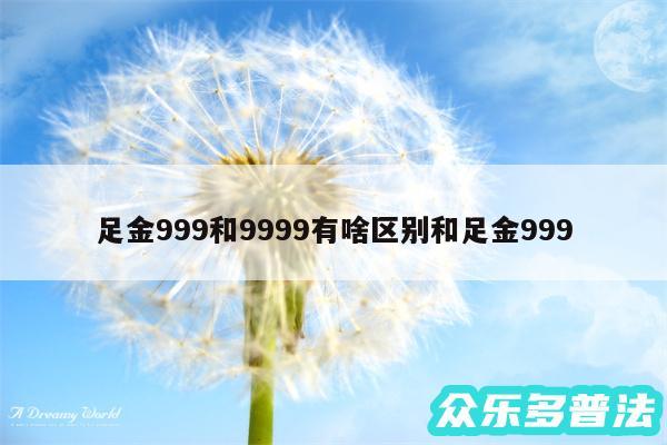 足金999和9999有啥区别和足金999