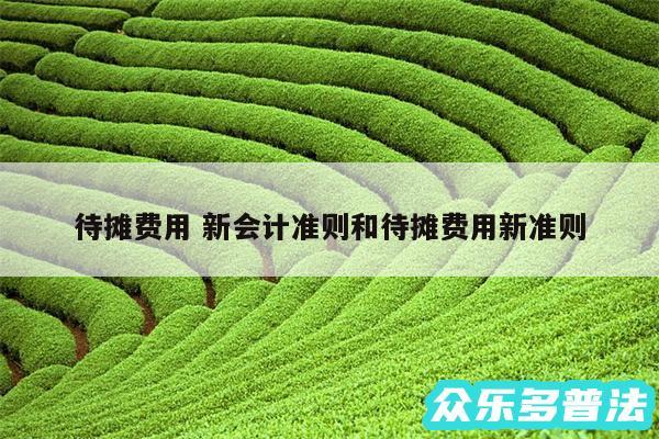待摊费用 新会计准则和待摊费用新准则