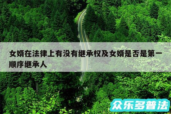 女婿在法律上有没有继承权及女婿是否是第一顺序继承人