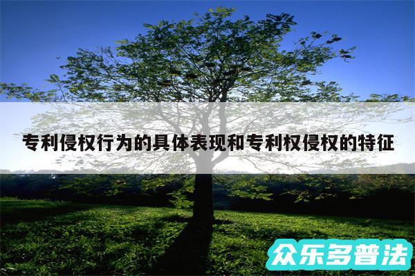 专利侵权行为的具体表现和专利权侵权的特征