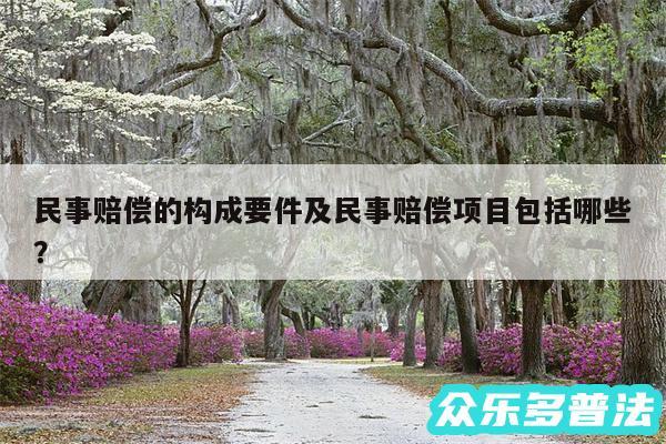 民事赔偿的构成要件及民事赔偿项目包括哪些?