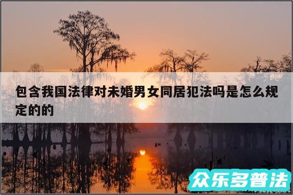 包含我国法律对未婚男女同居犯法吗是怎么规定的的