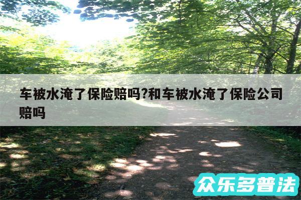 车被水淹了保险赔吗?和车被水淹了保险公司赔吗