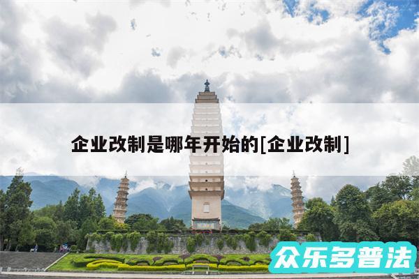企业改制是哪年开始的及企业改制