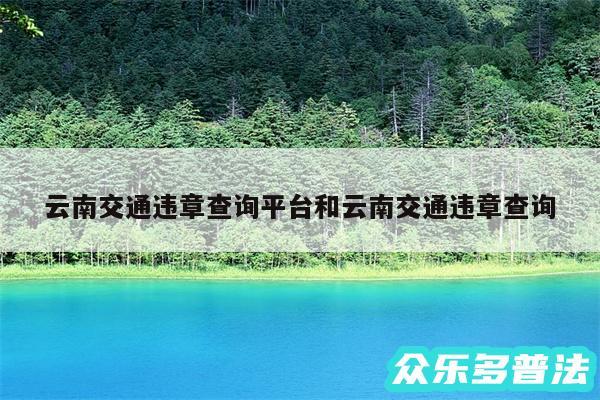 云南交通违章查询平台和云南交通违章查询