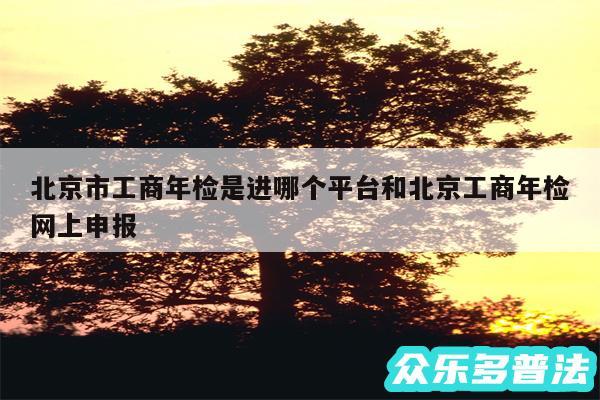 北京市工商年检是进哪个平台和北京工商年检网上申报