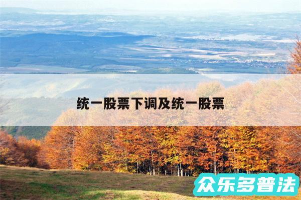 统一股票下调及统一股票