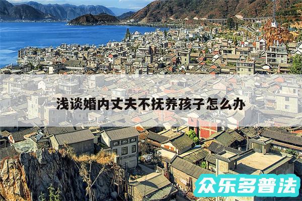 浅谈婚内丈夫不抚养孩子怎么办