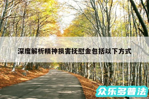 深度解析精神损害抚慰金包括以下方式