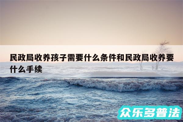民政局收养孩子需要什么条件和民政局收养要什么手续