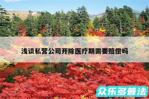 浅谈私营公司开除医疗期需要赔偿吗