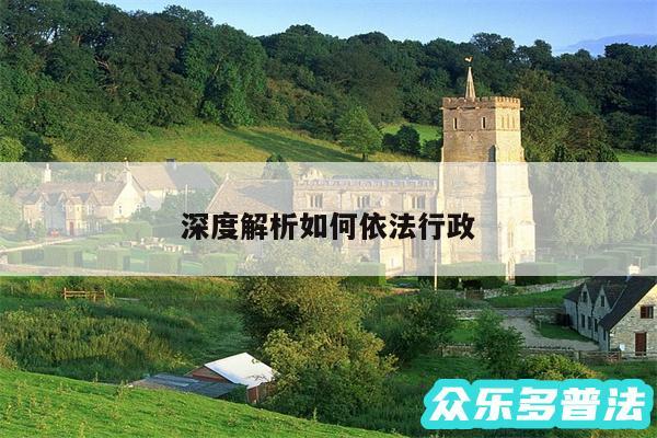 深度解析如何依法行政