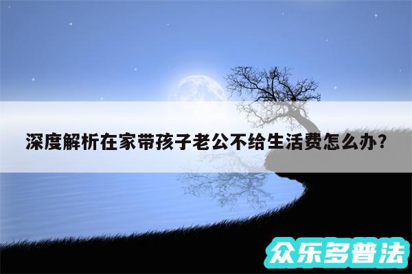 深度解析在家带孩子老公不给生活费怎么办？