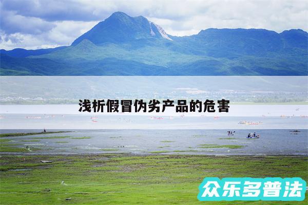 浅析假冒伪劣产品的危害