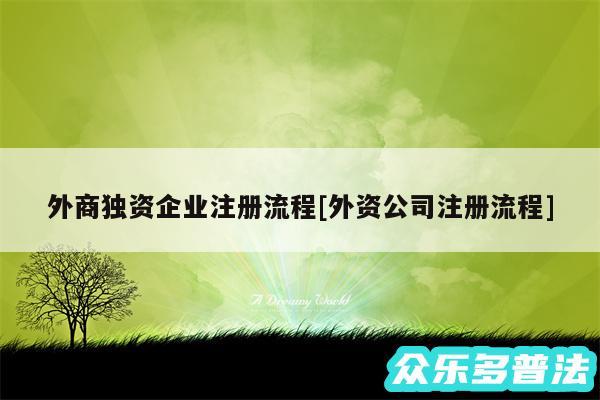 外商独资企业注册流程及外资公司注册流程