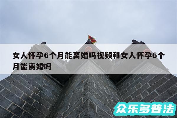 女人怀孕6个月能离婚吗视频和女人怀孕6个月能离婚吗