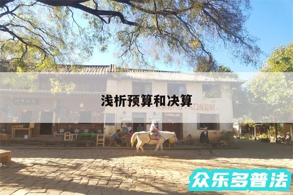 浅析预算和决算