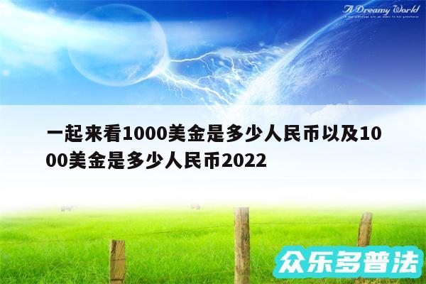 一起来看1000美金是多少人民币以及1000美金是多少人民币2024