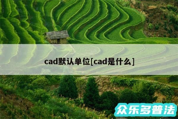 cad默认单位及cad是什么