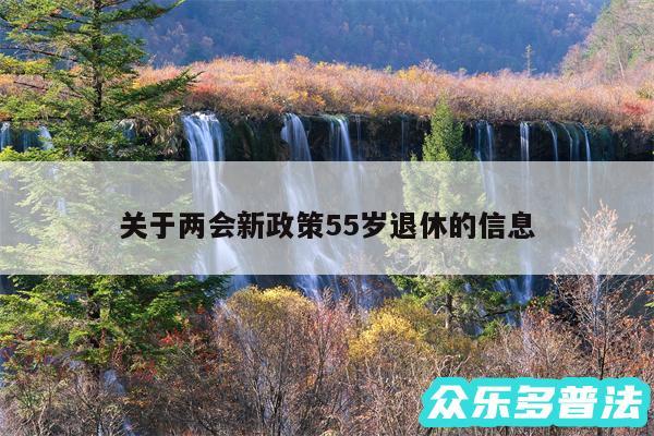 关于两会新政策55岁退休的信息