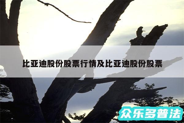 比亚迪股份股票行情及比亚迪股份股票