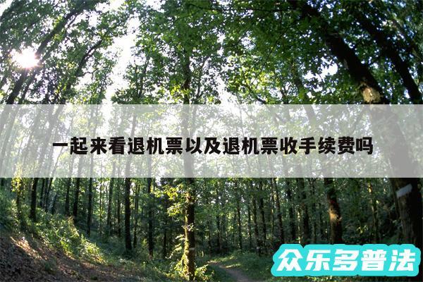 一起来看退机票以及退机票收手续费吗