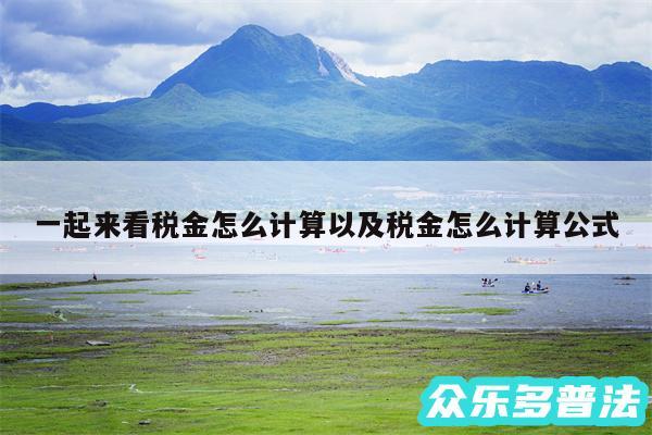 一起来看税金怎么计算以及税金怎么计算公式