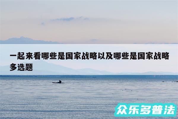 一起来看哪些是国家战略以及哪些是国家战略多选题