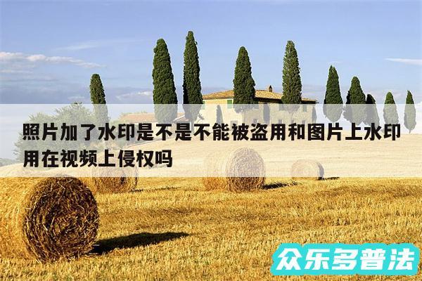 照片加了水印是不是不能被盗用和图片上水印用在视频上侵权吗