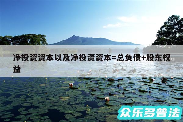 净投资资本以及净投资资本=总负债+股东权益