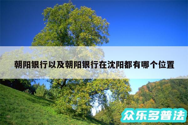 朝阳银行以及朝阳银行在沈阳都有哪个位置