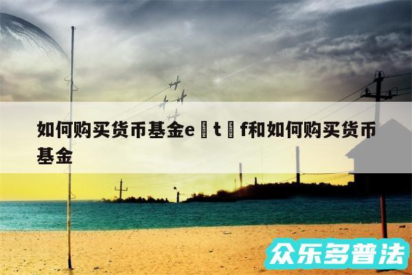 如何购买货币基金e t f和如何购买货币基金