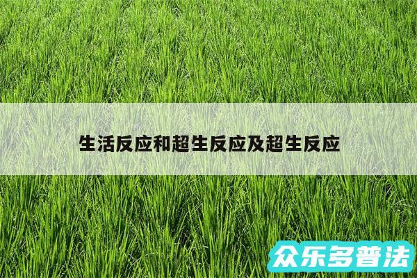 生活反应和超生反应及超生反应