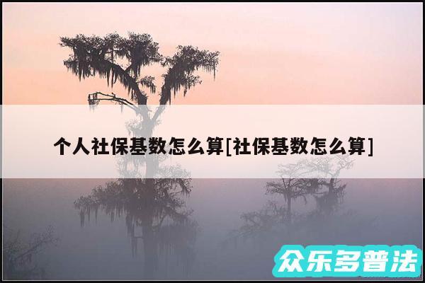个人社保基数怎么算及社保基数怎么算