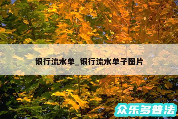 银行流水单_银行流水单子图片