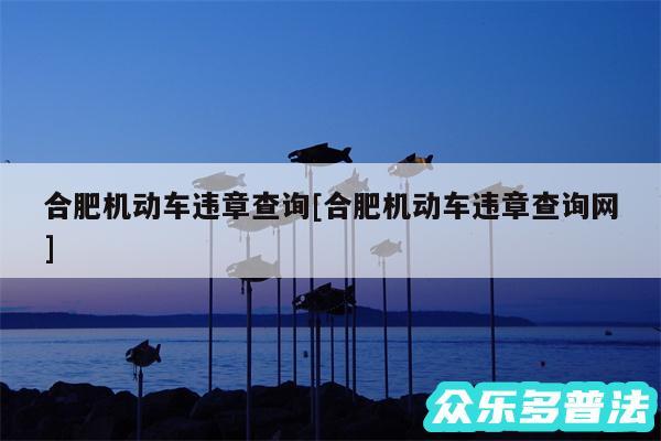 合肥机动车违章查询及合肥机动车违章查询网