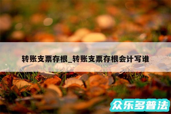 转账支票存根_转账支票存根会计写谁