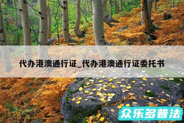 代办港澳通行证_代办港澳通行证委托书