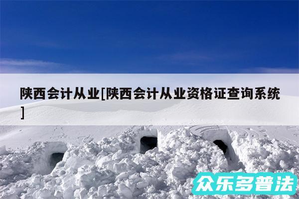 陕西会计从业及陕西会计从业资格证查询系统